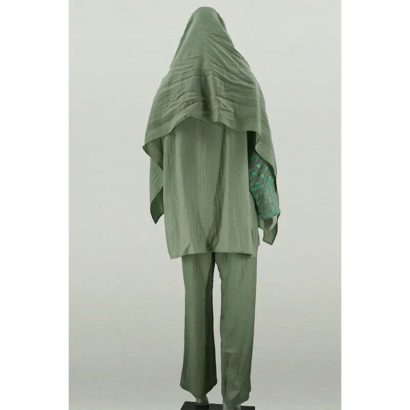 New Embroidery Abaya Manufacturer Wholesale New Arrival 2 Piece Set Islamic Clothing Muslim Abaya Dubai Top and Pants Set details