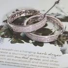 Earrings Pave Earring New Fashion Jewelry Micro Paved AAA Cubic Zircon Brass Big Round Luxury Hoop Earrings