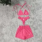 Bikini 2021 NEW Letter Embroidered Bikini Shorts Three-piece Suit Shorts Designer Swimwear Brand Bikini