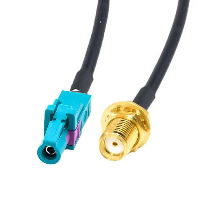 Rosen Mini Fakra single cavity to FAKRA SMA male and female AMK12A-102Z5-Y connection adapter HFM