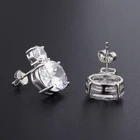 Agate Earrings Multi-color Optional 925 Sterling Sliver Obsidian Black Agate Bling Trendy Earrings