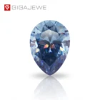 Pear Gemstone Gemstone Loose Synthetic Diamond 1 Carat Color Pear Cut Loose Gemstone Moissanite Blue