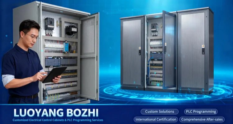 product bozhi plc control cabinet 22kw vfd control panel board system pump distribution with heater 220 480v industrial use-1