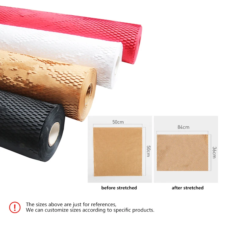 Eco Friendly Honeycomb Wrapping Paper Roll Customized Cushioning