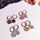 925 Silver Earrings Silverearrings LUOXIN Fashion 925 Sterling Silver Round Cubic Zirconia Stud Earrings