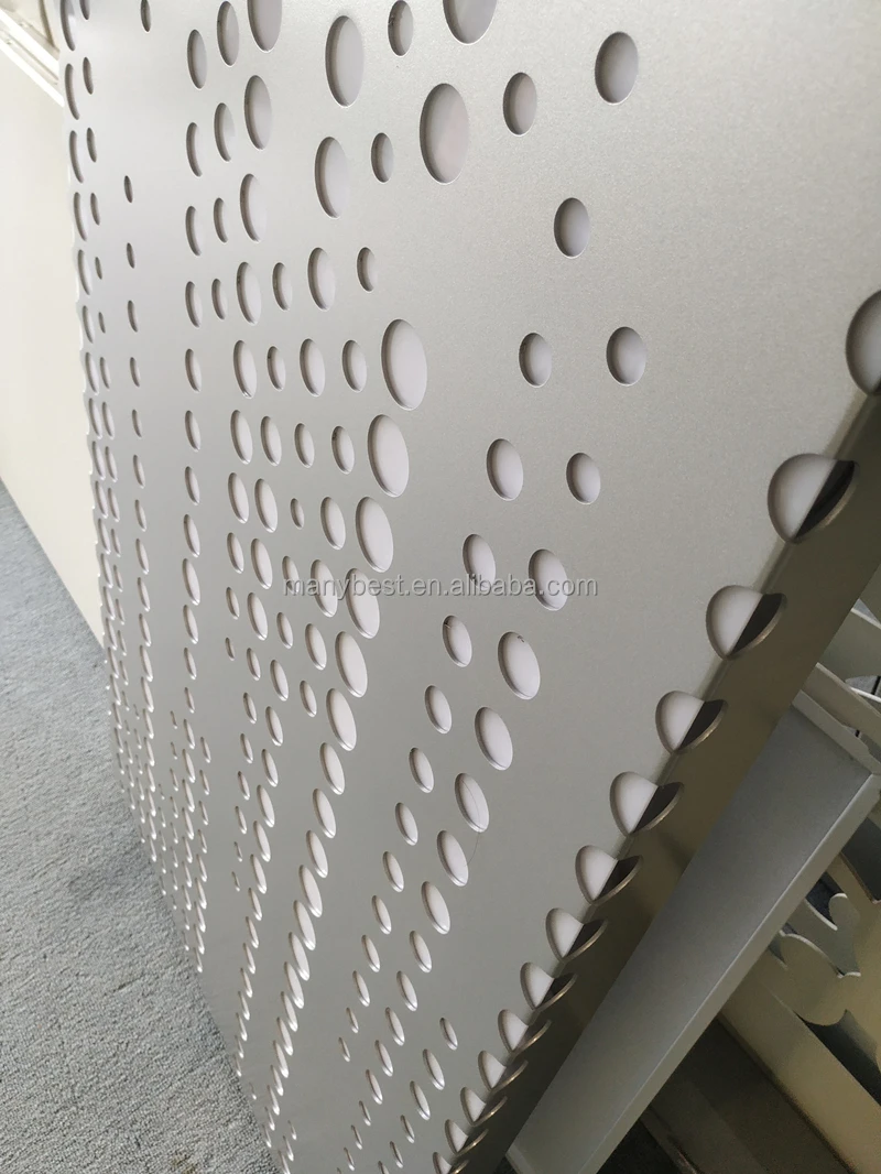 Modern Punching Perforated Aluminum Ceiling Board Artistic Metal