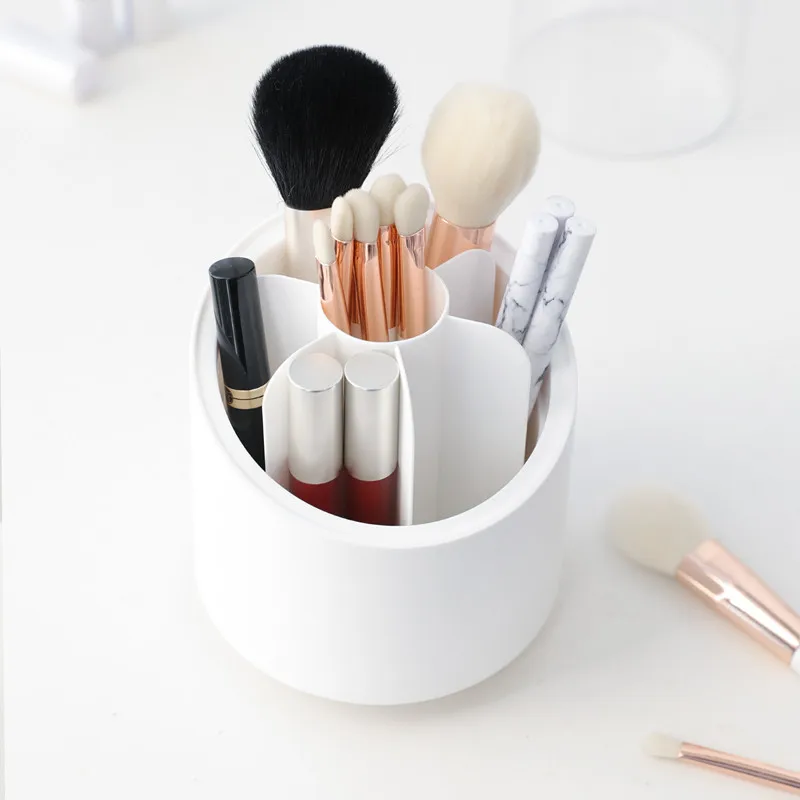 Hot Selling Make Up Brush Storage Bucket 360 Degree Rotating Makeup Organizer Dust Proof Makeup Brush Holder