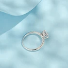 Silver Ring Silver 925 Sterling Silver DE Color 0.8CT Moissanite Ring