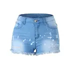 Jeans The Fine Quality Jeans Pants Women's Cropped Jeans With Ripped Holes