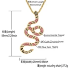 Small Pendant Small Full Zircon Color Snake Pendant Hip Hop Personality Necklaces With Cheap Price