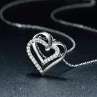 Silver Silver Necklaces For Women 2021 Wholesale Hot Design Jewelry 925 Sterling Silver Heart Pendant Necklace For Women