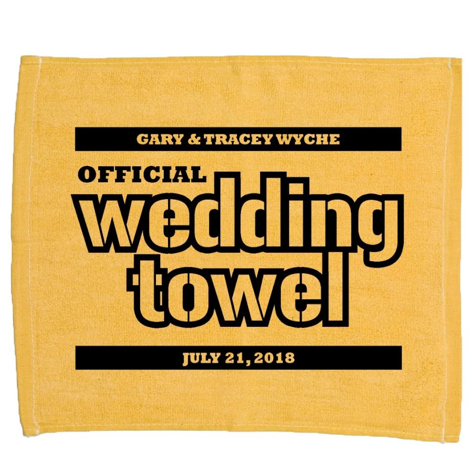 100% cotton wedding printed logo towel sport fan custom color design rally towel