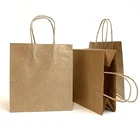 Bags China Supplier Customized Packaging Brown Boutique Paper Bags With Logo And Handle