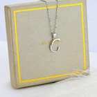 Prong ChainJewellery Necklace In Stock Gift Party Classic Stone Prong 925 Sterling Silver Necklace Pendant