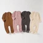 Cotton Knitted Baby Boy Spring Clothes Romper Autumn Footed Sleepsuit