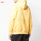 Custom Your Logo Luxury 400 GSM Heavyweight 100 % Cotton French terry Men 3D Embossed Sweatshirts Hoodie