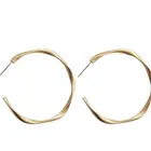 S925 Silver Post Spiral Twisted Circling Earrings Ins Simple Earrings Matte Hoop Earrings