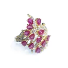 Natural Ring Summer 2021 New Manufacturer Wholesales Natural Ruby Ladies Ring Engagement Party