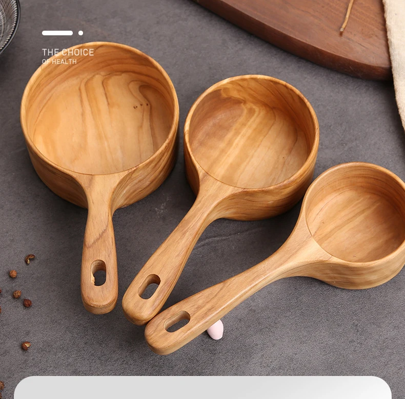 Wooden Measuring Spoon for Cooking Nonstick Wood Kitchen Utensil Cooking