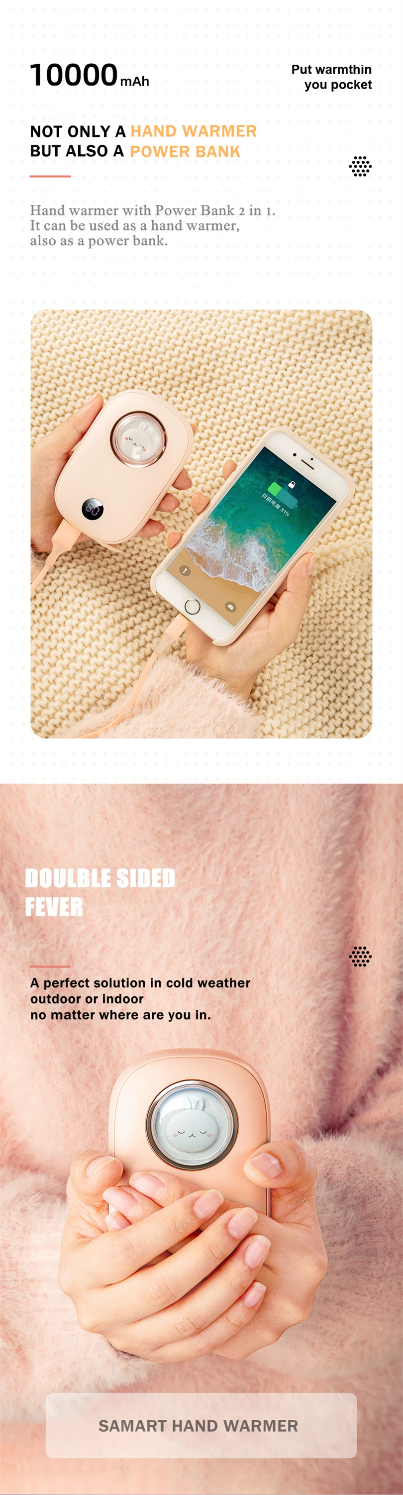 Hand Warmer, 10000mAh, Portable - detail 6