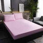 Hotel Bed Sheet Wholesale Cheap Single Bedsheet High Quality Polyester Hotel Solid Fitted Bed Sheet