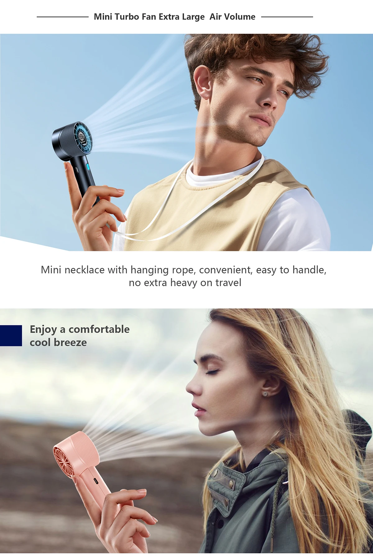 Rechargeable Fan, Portable, Battery, Plastic - detail 16