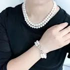 Necklace Pearl With 2021 Day Mother Necklace Pearl Jewelry Sets Layered Pearl With Zircon Clasp