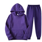 Women Hoodies Women Streetwear Oversized Polyester Heavyweight Plain Gym Women Hoodies Set