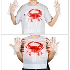 Bib Bibs Seafood Bibs Seafood Custom Logo Printed Poly Bib Custom Printed Disposable Adult Bibs