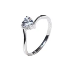 Cz Ring Custom Luxury Adjustable Zircon Diamond Women Engagement Cz 925 Sterling Silver Ring