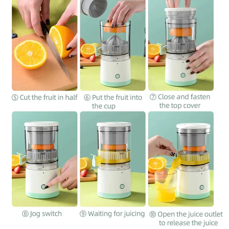 Ama hot selling Electric Fruit Juicer Orange Juicer Rechargeable Household Juice Machine USA Home and Kitchen Accessories