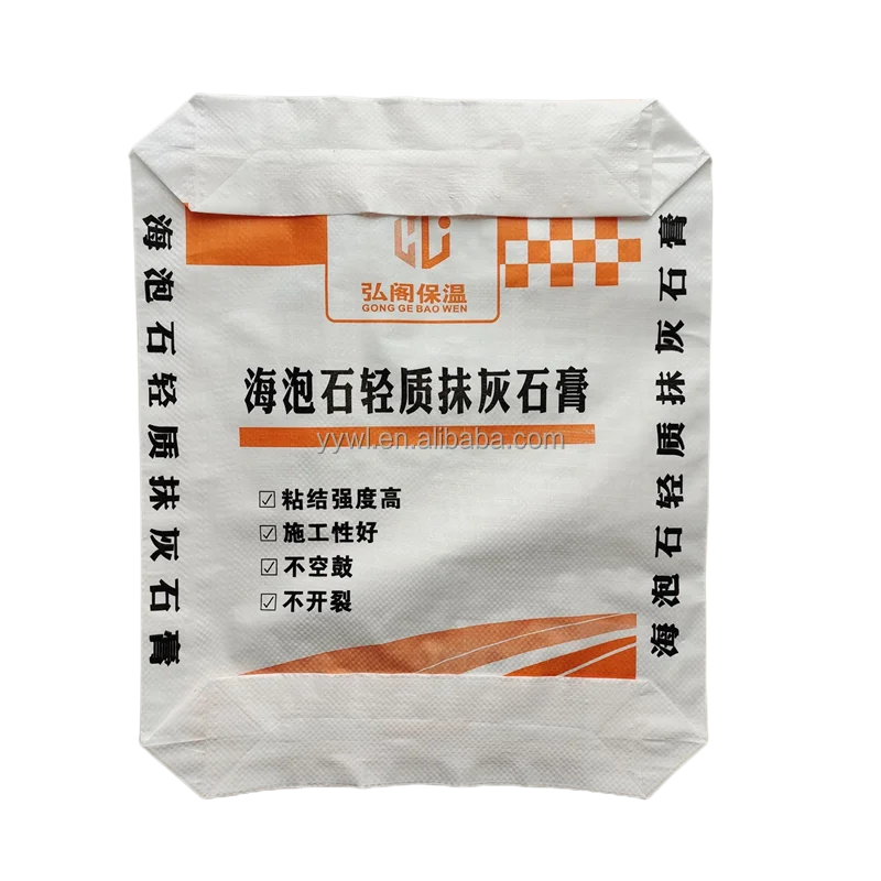 PP Woven Valve Bag with 50KG 40KG 25KG Capacity for Cement and Construction Materials