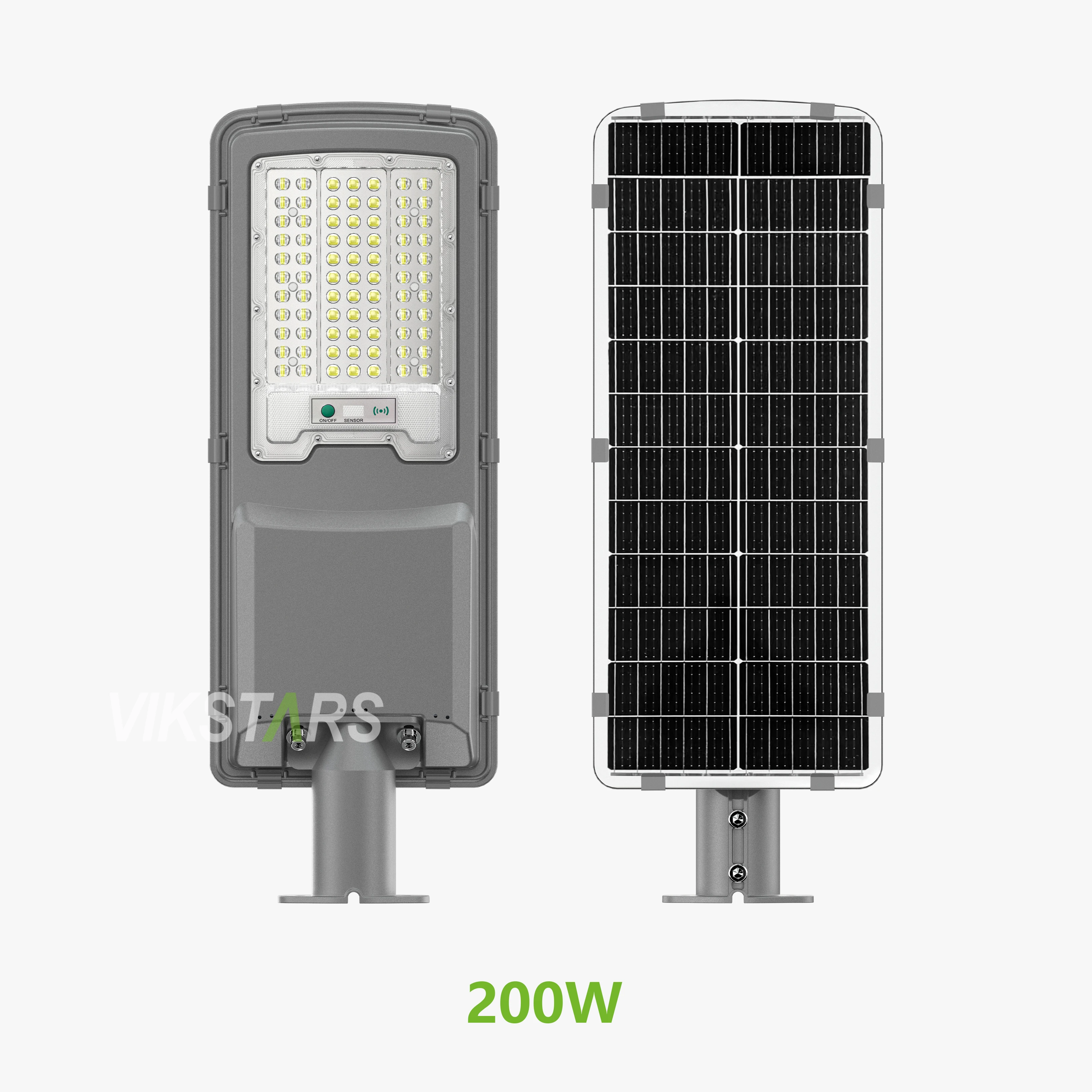 Outdoor Integrated Solar Street Lights Outdoor 200w 300w Lamp for Road With Light Sensor Remote Control Pole