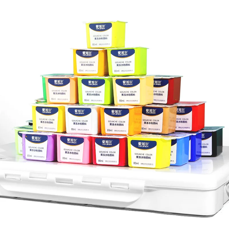 42 Color Gouache Pigment Portable Art Life Painting Pigment 80ml Hand