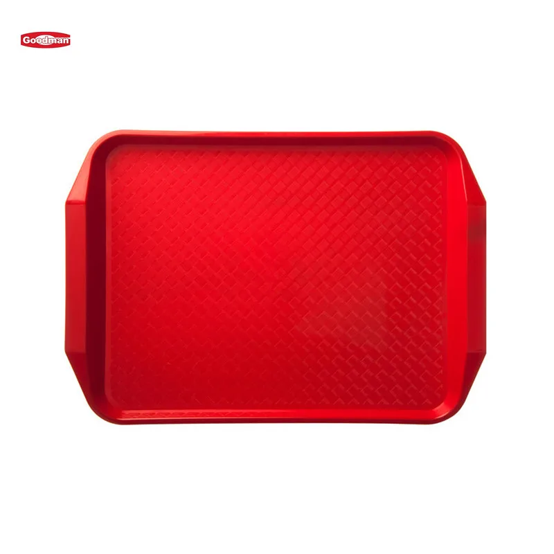 Multifunctional hotel supply handy service trays buffet cafe plastic food serving tray