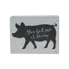 Carved Carved Wood Decor MDF Block Metal Pig Tabletop Decor Carved Wood Decor