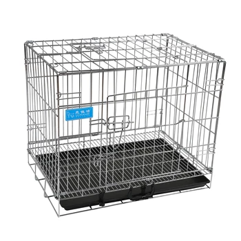 User-friendly Folding Stainless Metal Dog Animal Cage Houses Kennels Pet Cages