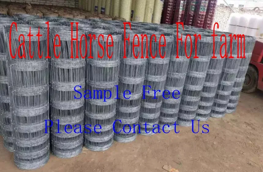 Sample Free Easy Assembled Livestock Fence 1.5M 1.8M Galvanized Wire Mesh fencing Cattle sheep Horse goat field fence for farms