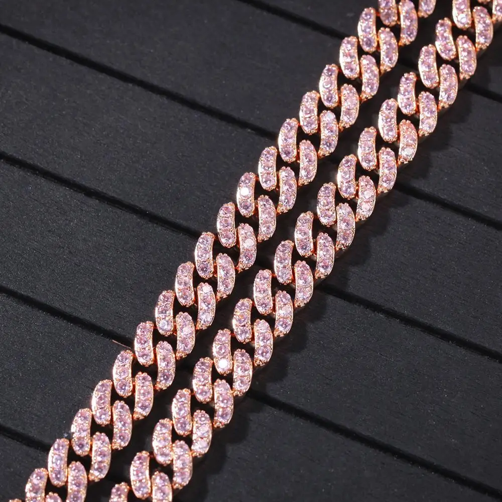 Hot Sale Rose Gold Plated Pink Cz Cubic 