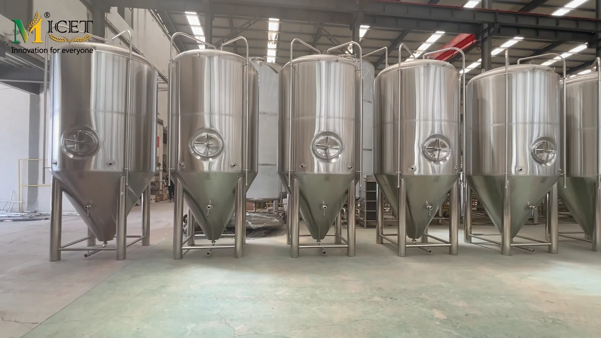 4000 Liter Stainless Steel Beer Fermentation Vessel Conical Cooling