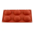 Cake Hemispherical 6-hole Silicone Cake Mold Making Cake Brown Silicone Cake Mold