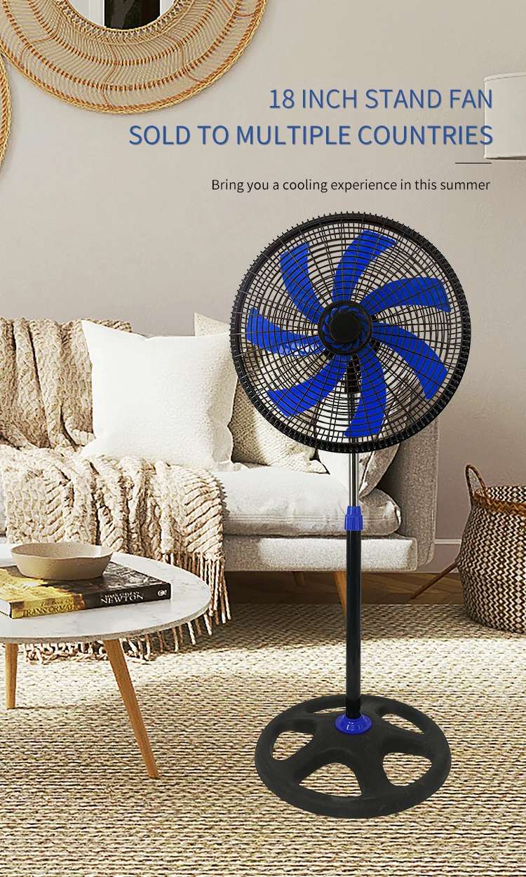 Oscillating Pedestal Stand Fan, 18-inch, 60, Plastic - detail 4