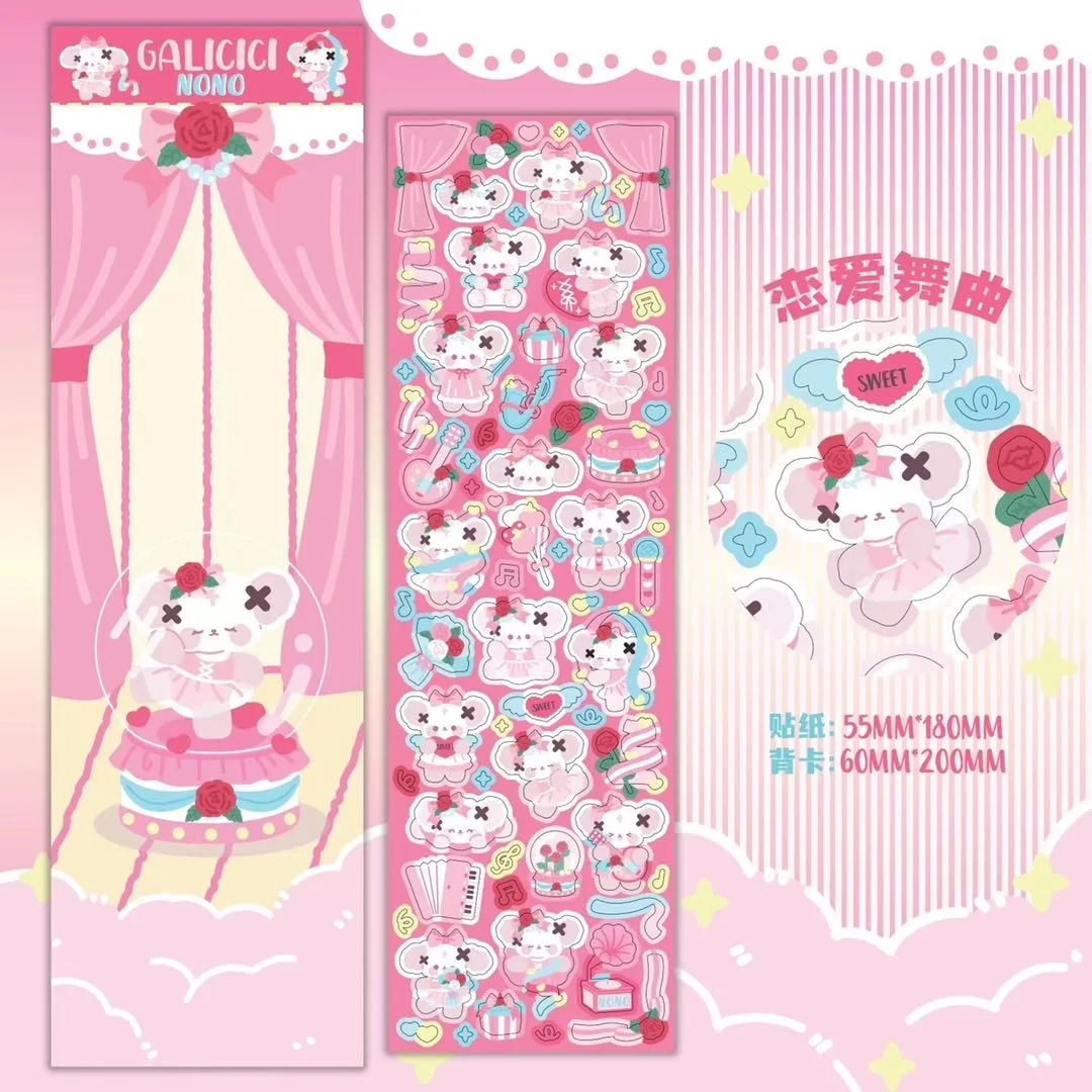 Newest  lovely cartoon Decorative Sticker DIY notebook and card