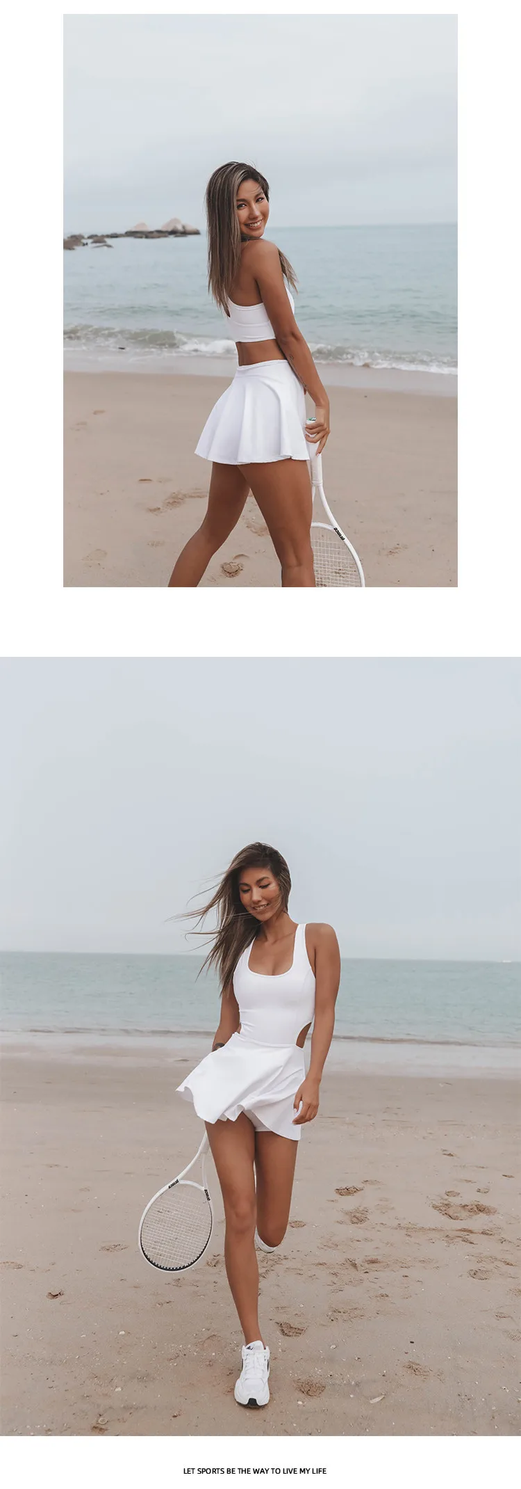 Contrasting Color One Piece Sexy Backless Jumpsuits Custom Women Quick Dry Tennis Wears