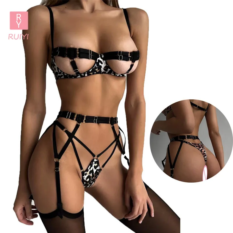 Ruiyi Leopard Lingerie Sexy Lingerie Cosplay Bodysuit Dominatrix Adult