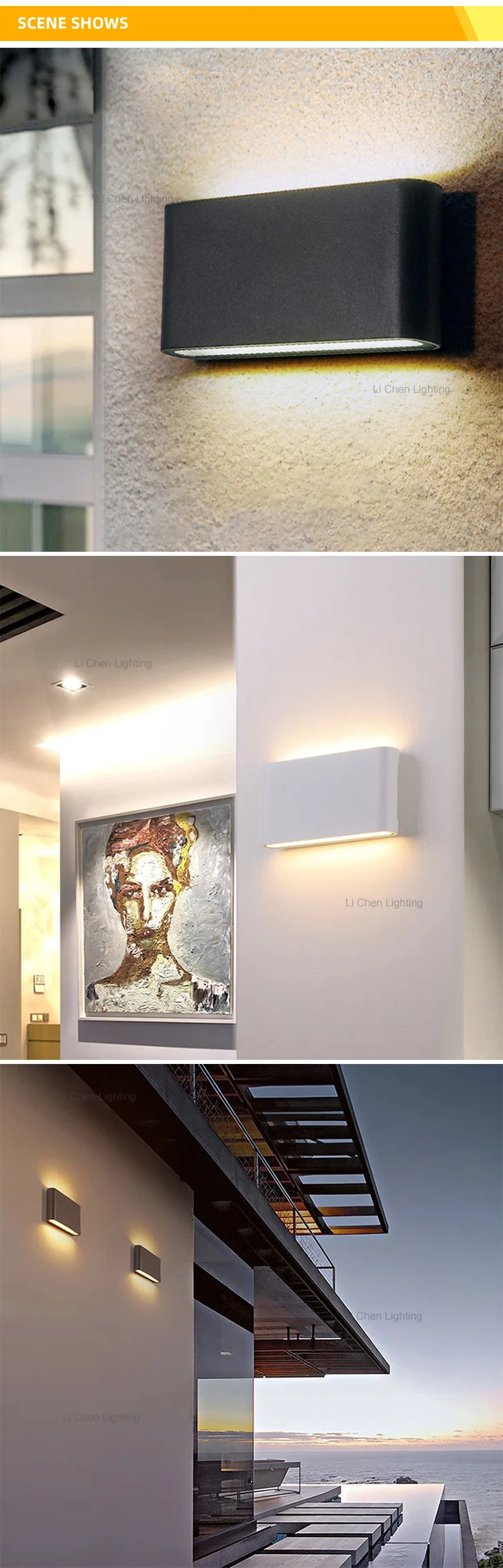 bd13 waterproof outdoor wall lamp light 6w 12w led source up and down lighting modern porch garden light -4