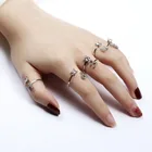 Letter Rings In Stock 26 Letter Zircon Initial Rings Women Jewelry Gold Plated Initial Rings