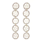 Star Stud 2021 New Luxury Design Gold Plated Long Crystal Drop Star Stud Earrings