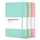 Promotional Agenda Wholesale Plain PU Leather Cover Macaron Notebook Diary Promotional Journal Agenda