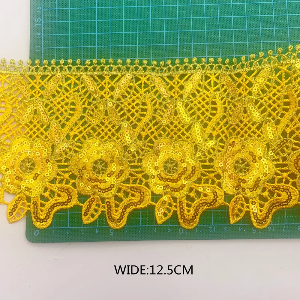 Wholesale New Many Colors Fashion Sequin Lace Trim For Wedding Dress